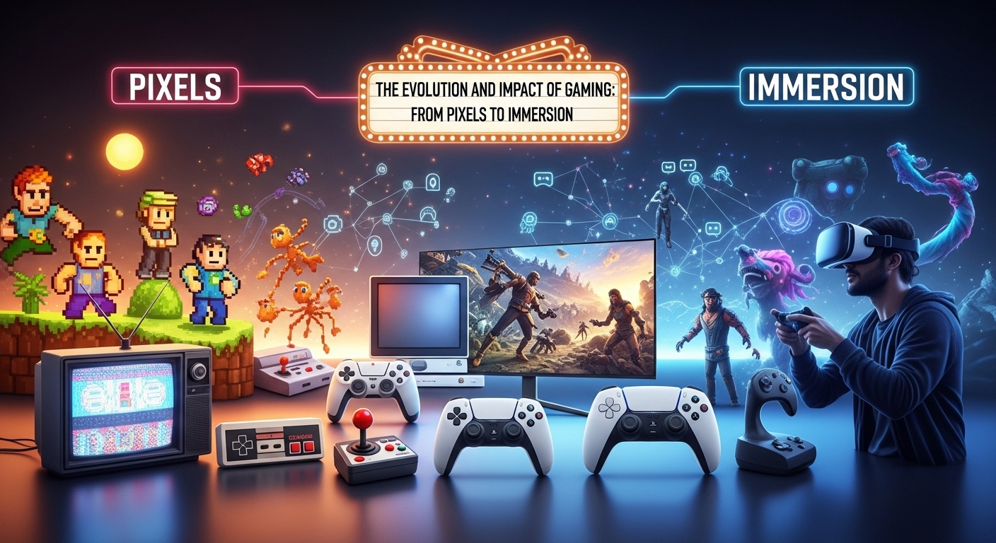 The Evolution and Culture of Gaming: From Pixels to Immersive Worlds